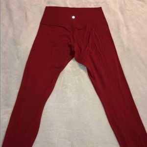 Red Lululemon leggings